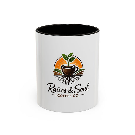 Raices & Soul Coffee Co. Ceramic Mug — Colorful 11oz/15oz Coffee Cup